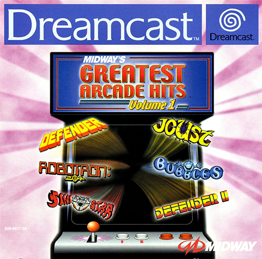 Midway's Greatest Arcade Hits Volume I box art for Sega Dreamcast